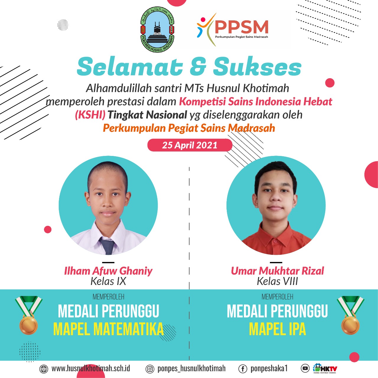 MTs Husnul Khotimah Raih Medali Perunggu Kompetisi Sains Indonesia Hebat